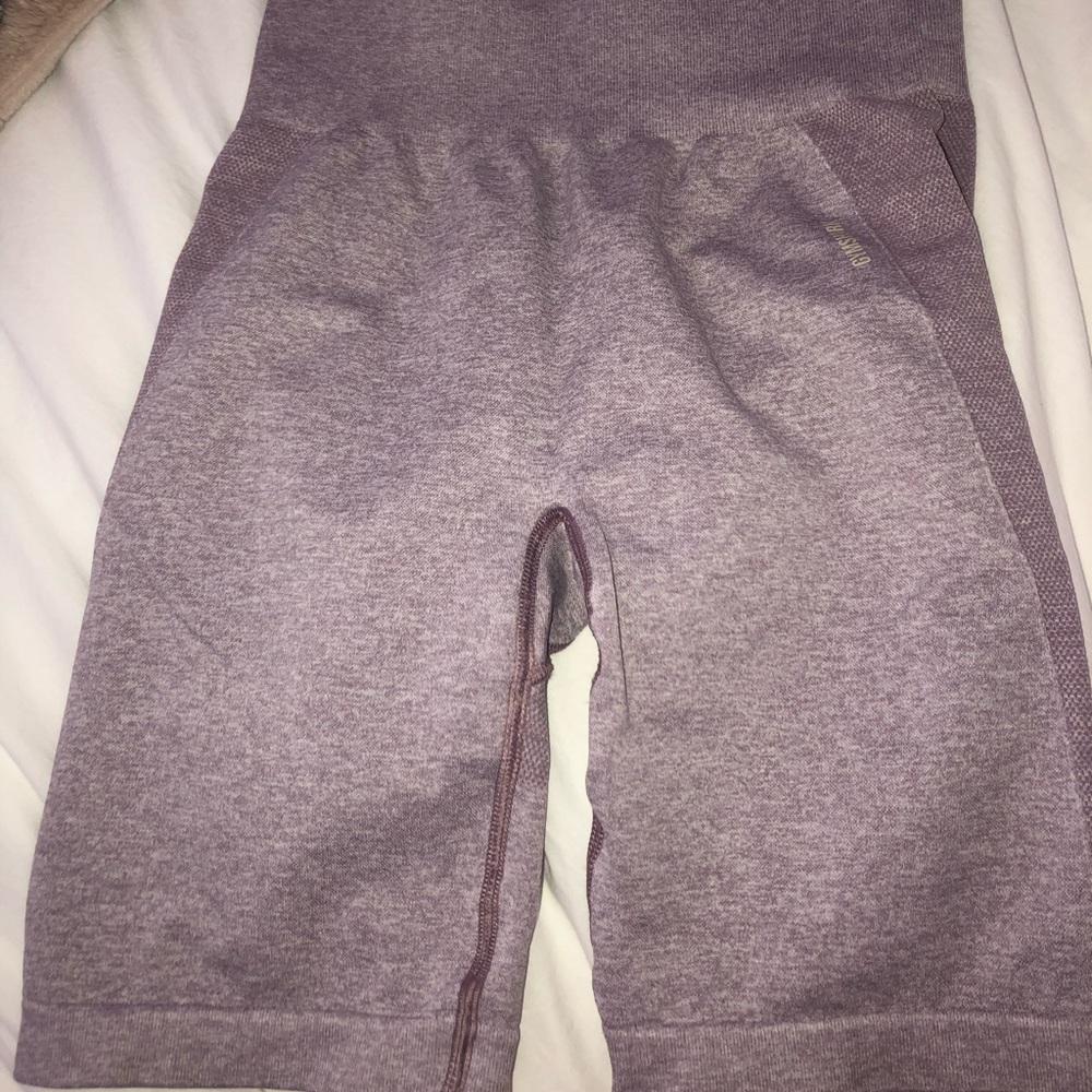MAUVE GYMSHARK FLEX BIKER SHORTS